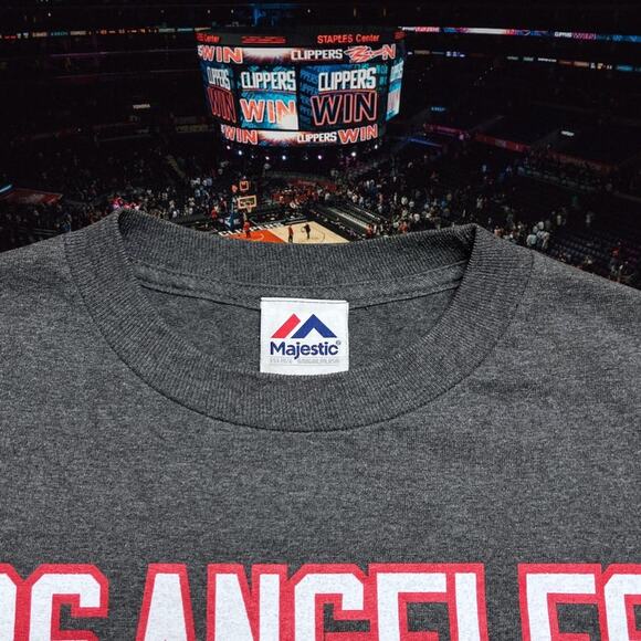 Majestic LA Clippers Chris Paul #3 Dark Gray SS Graphic Tee Mens Size S/M - Picture 3 of 8